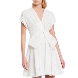 Sachin + Babi Bolton Chevron Bow Mini Dress White